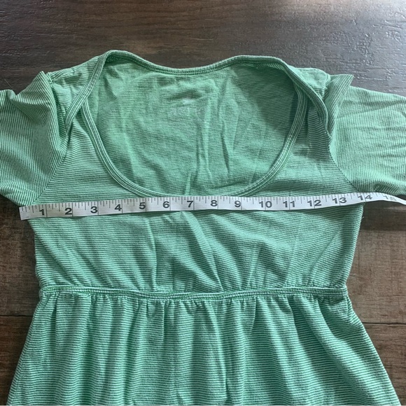 aerie scoop neck green and white striped mini dress - Picture 6 of 7